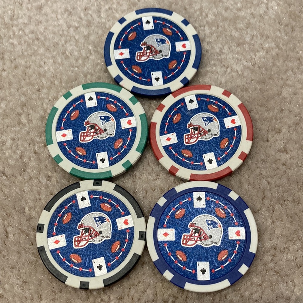 New England Patriots poker chips